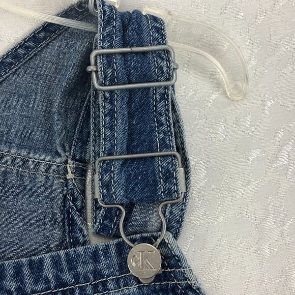 Calvin Klein Jeans Vintage Hand-Painted Denim Bib Overalls Size M - Picture 13 of 16